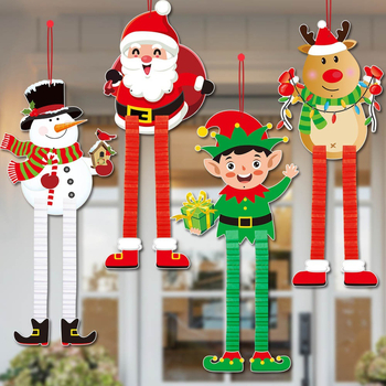 Νέα Χριστουγεννιάτικη Διακόσμηση για Πάρτι, Κρεμαστή Διακόσμηση, Κρεμαστή Διακόσμηση, Άγιος Βασίλης, Άλκης, Τηλεσκοπικά Πόδια, Κρεμαστή Διακόσμηση, Κρεμαστή Διακόσμηση X20