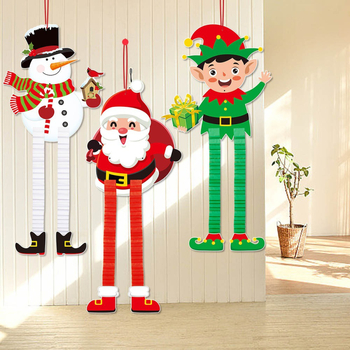 Νέα Χριστουγεννιάτικη Διακόσμηση για Πάρτι, Κρεμαστή Διακόσμηση, Κρεμαστή Διακόσμηση, Άγιος Βασίλης, Άλκης, Τηλεσκοπικά Πόδια, Κρεμαστή Διακόσμηση, Κρεμαστή Διακόσμηση X20