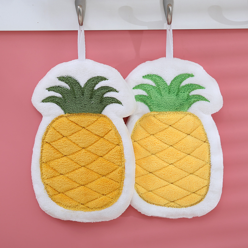 Vaisinis rankšluostis, mielas kabantis animacinis vaikiškas rankšluostis, mažas, virtuvėje, vonios kambaryje, sutirštintas, vandenį sugeriantis, greitai džiūstantis