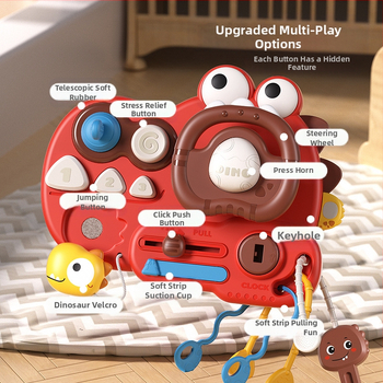 Tarpvalstybinė naujo dinozauro vairo „Lala Le Busy Board Montessori“ daugiafunkcis kūdikio imitavimo antrojo piloto žaislų partija