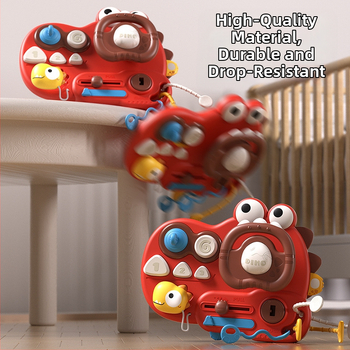 Tarpvalstybinė naujo dinozauro vairo „Lala Le Busy Board Montessori“ daugiafunkcis kūdikio imitavimo antrojo piloto žaislų partija