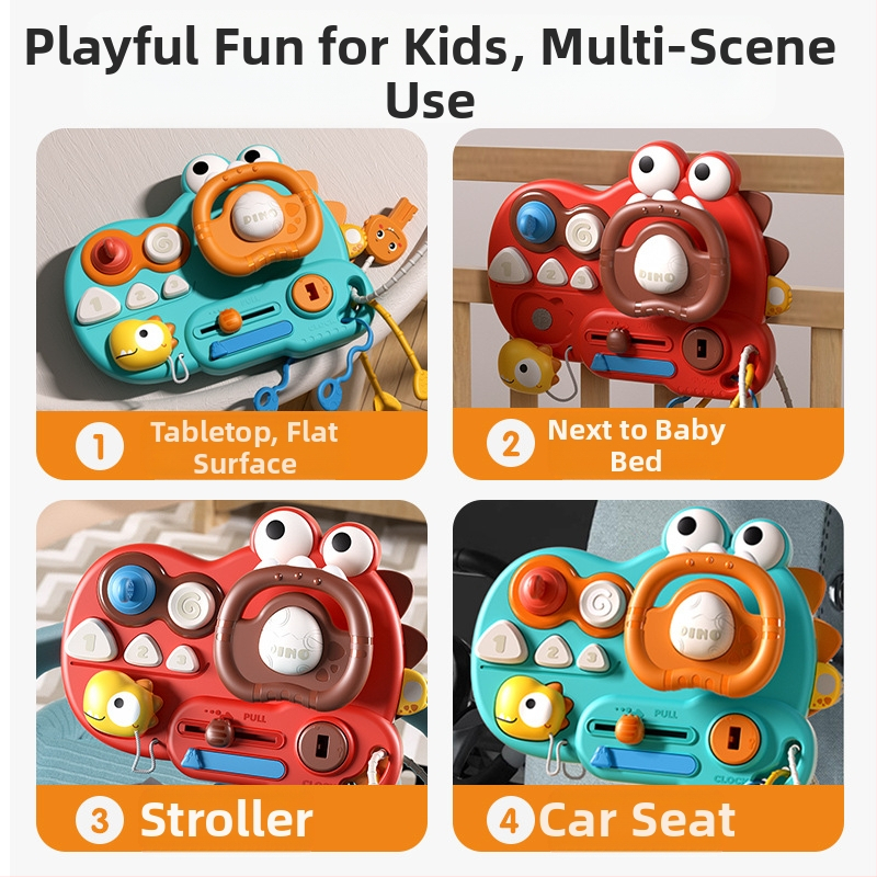 Трансграничен нов волан с динозавър Lala Le Busy Board Монтесори Многофункционална бебешка симулация на играчка за втори пилот Партида играчки