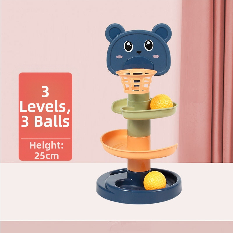 Mazuļu izglītojošas vērpšanas jautras basketbola trases agrīnās izglītības jautras vērpšanas jautras bīdāmās bumbas sakraušanas jautras mazuļu rotaļlietas