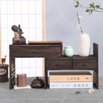 9C Παλιό ξύλινο ράφι αποθήκευσης γραφείου Han από μασίφ ξύλο, τραπέζι γραφείου, μικρό ράφι, βιβλιοθήκη, παράθυρο Bay, βιβλιοθήκη, συνδυασμός, κατάλληλο κουτί