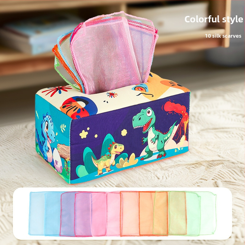 Kūdikių linksmybės, audinių dėžutė, vaikiška audinių knyga, dėlionė, ankstyvojo ugdymo žiedas, popierius, gali įkąsti, 0–3 metų naujagimio raminamieji žaislai