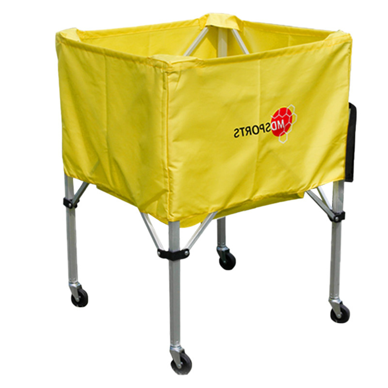 Kamuolių vežimėlis krepšinio vežimėlis kilnojamas sulankstomas nešiojamas kamuolių pakrovimo rėmas darželio tinklinio futbolo krepšio laikymo vežimėlis