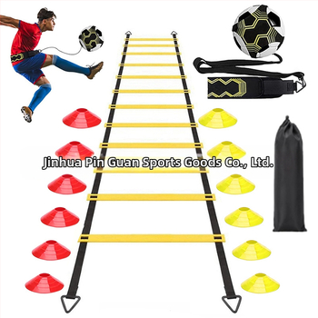 Σετ σκάλας Agility Δωρεάν σετ εξοπλισμού προπόνησης ποδοσφαίρου με διασυνοριακό σετ σκάλας Agility με τις καλύτερες πωλήσεις