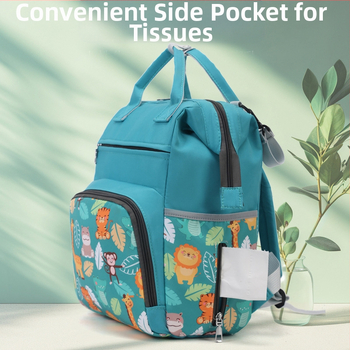 Egyrészes nagy kapacitású anya-baba anyuci táska új nyomtatott divatos baba anyuka kimenő hátizsák nyomtatható baba szövettáska