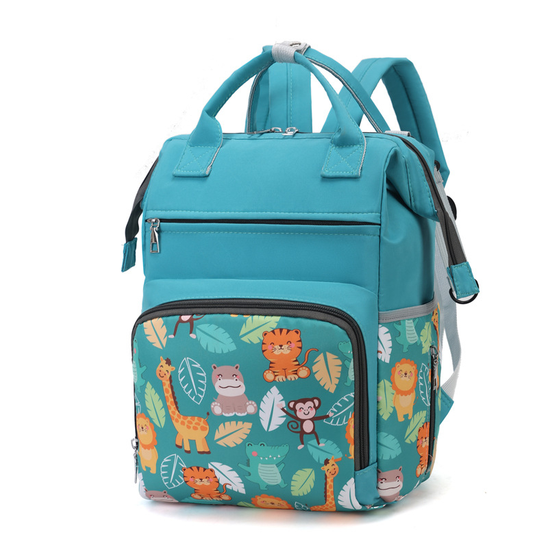 Egyrészes nagy kapacitású anya-baba anyuci táska új nyomtatott divatos baba anyuka kimenő hátizsák nyomtatható baba szövettáska