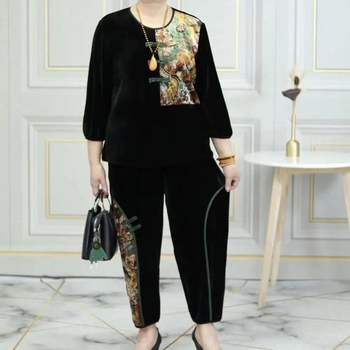 Ανοιξιάτικο παλτό για νεαρή μητέρα, casual αθλητικό κοστούμι για μεσήλικες και ηλικιωμένους, γυναικείο ανοιξιάτικο και φθινοπωρινό κοστούμι δύο τεμαχίων σε δυτικό στιλ για μεσήλικες γυναίκες