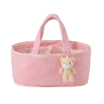 Jauna uzglabāšanas soma Rotaļlietu dvieļu uzglabāšana Četras sānu kabatas Lācītis Flīss Mākoņi Flīss Autiņbiksīšu uzglabāšanas grozs Uzglabāšanas grozs