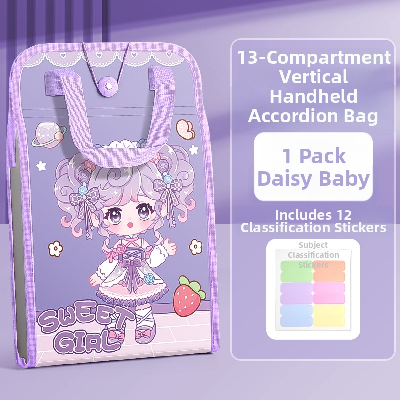 A4 käekoti dokumendikott 13-ruuduline organikott testpaberist kott mitmekihiline suure mahutavusega käeshoitav paberihoidik algkooliõpilastele