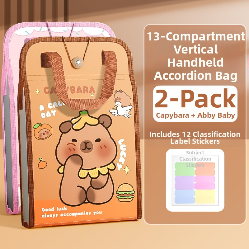 A4 käekoti dokumendikott 13-ruuduline organikott testpaberist kott mitmekihiline suure mahutavusega käeshoitav paberihoidik algkooliõpilastele