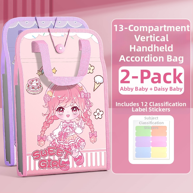 A4 käekoti dokumendikott 13-ruuduline organikott testpaberist kott mitmekihiline suure mahutavusega käeshoitav paberihoidik algkooliõpilastele