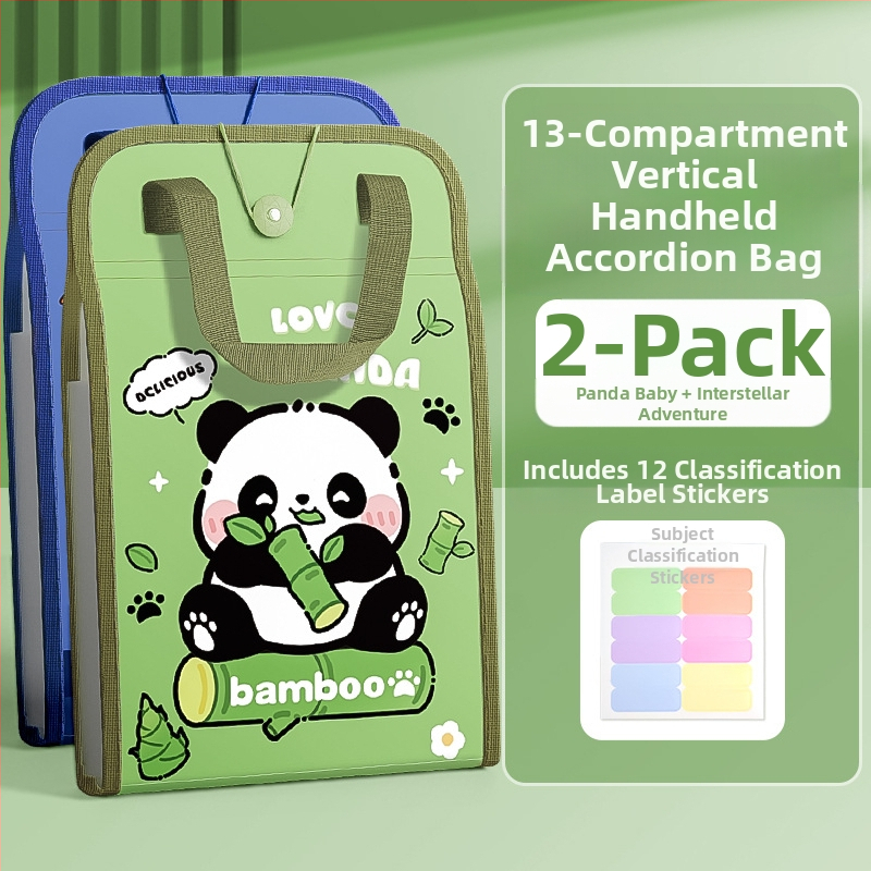 A4 käekoti dokumendikott 13-ruuduline organikott testpaberist kott mitmekihiline suure mahutavusega käeshoitav paberihoidik algkooliõpilastele