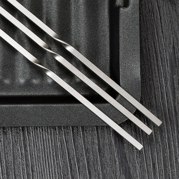 Εξωτερικά μπάρμπεκιου από καθαρό τιτάνιο, σουβλάκια μπάρμπεκιου για το σπίτι, φορητά εργαλεία μπάρμπεκιου για κάμπινγκ, σουβλάκια, επίπεδη στήριγμα νήματος