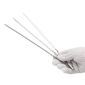 Εξωτερικά μπάρμπεκιου από καθαρό τιτάνιο, σουβλάκια μπάρμπεκιου για το σπίτι, φορητά εργαλεία μπάρμπεκιου για κάμπινγκ, σουβλάκια, επίπεδη στήριγμα νήματος