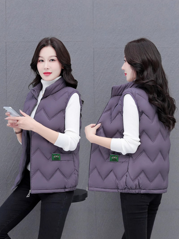 Naiste uus puuvillane vestiga jakk keskealistele ja eakatele naistele, talvine mitmekülgne vest emadele, suures suuruses väike puuvillane mantelvest