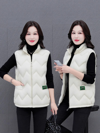 Naiste uus puuvillane vestiga jakk keskealistele ja eakatele naistele, talvine mitmekülgne vest emadele, suures suuruses väike puuvillane mantelvest