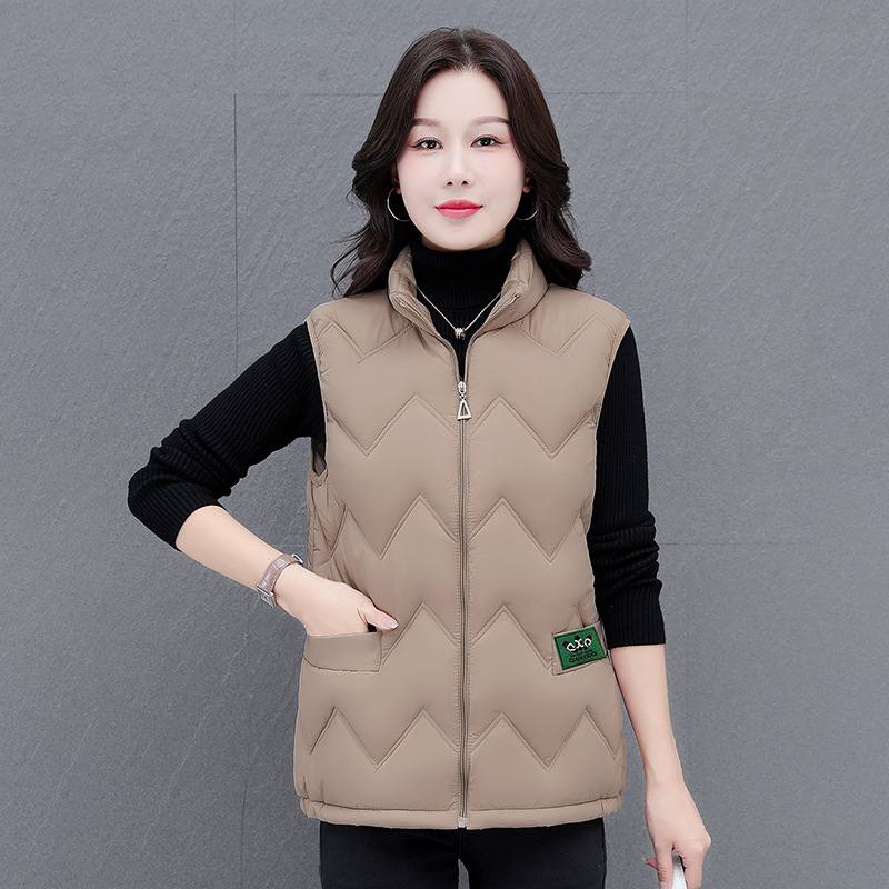 Naiste uus puuvillane vestiga jakk keskealistele ja eakatele naistele, talvine mitmekülgne vest emadele, suures suuruses väike puuvillane mantelvest