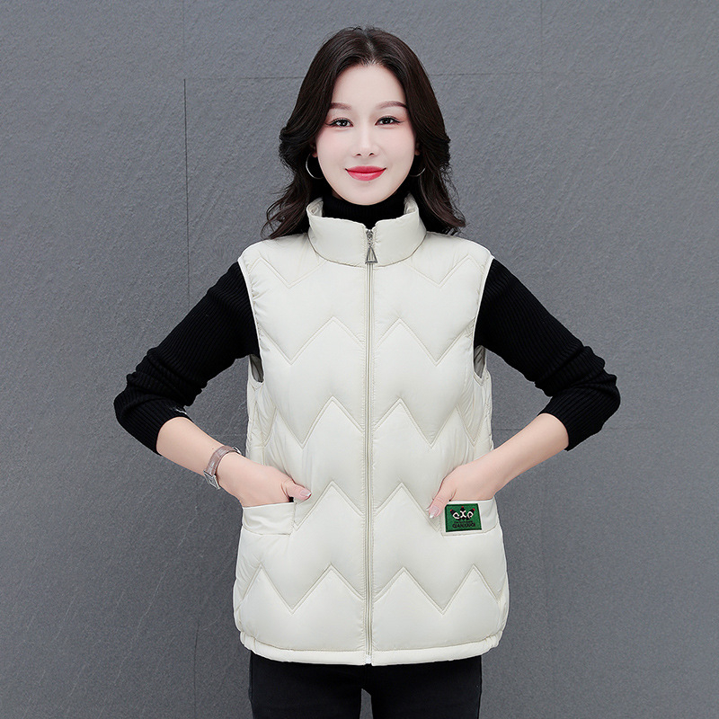 Naiste uus puuvillane vestiga jakk keskealistele ja eakatele naistele, talvine mitmekülgne vest emadele, suures suuruses väike puuvillane mantelvest