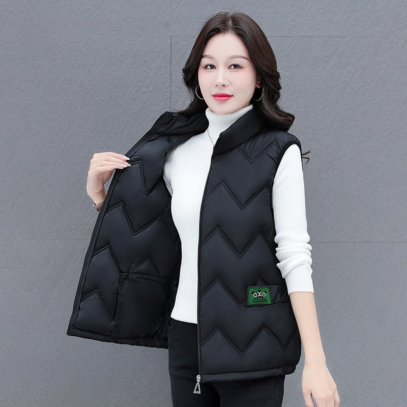 Naiste uus puuvillane vestiga jakk keskealistele ja eakatele naistele, talvine mitmekülgne vest emadele, suures suuruses väike puuvillane mantelvest