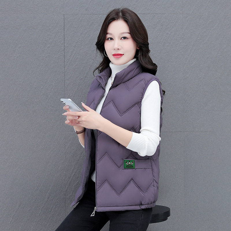 Naiste uus puuvillane vestiga jakk keskealistele ja eakatele naistele, talvine mitmekülgne vest emadele, suures suuruses väike puuvillane mantelvest