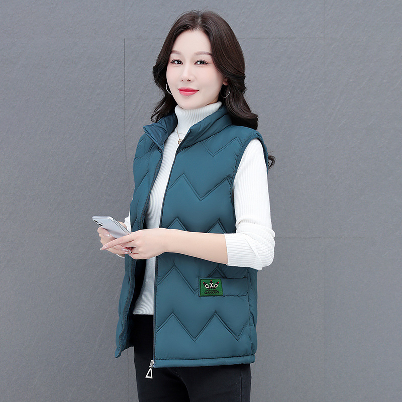 Naiste uus puuvillane vestiga jakk keskealistele ja eakatele naistele, talvine mitmekülgne vest emadele, suures suuruses väike puuvillane mantelvest