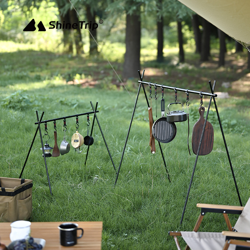 Shanqu alumiiniumisulamist kaasaskantav hoiukonksuraam välistingimustes kasutamiseks mõeldud kokkupandav statiiviga telkimislauanõude hoiustamis- ja viimistlusriiul