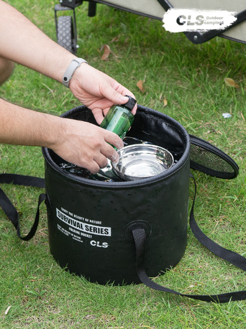 CLS uus täiustatud kokkupandav ämber kaasaskantav äravoolukorv telkimiseks grillimiseks köögiviljade pesemiseks nõud teleskooppüügi ämber kalapüügivahendite kott