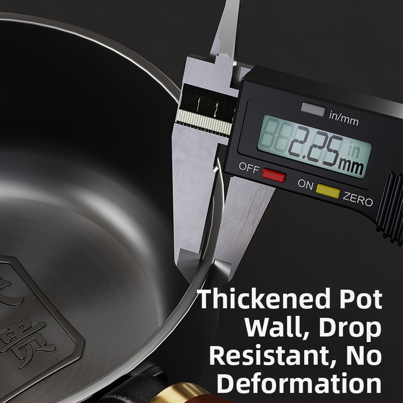 Нова мини тенджера за наливане на олио, домакинска тенджера за наливане на горещо олио, малка желязна тенджера, богата на многофункционална малка тенджера, фабрика на едро