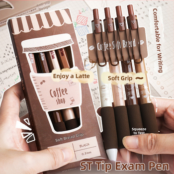 Kohvipintsel kiiresti kuivav pliiats kõrge värviväärtusega pintsliga pliiats must pliiats pressi geelpliiats keskkooli õpilaste kontoritarbed