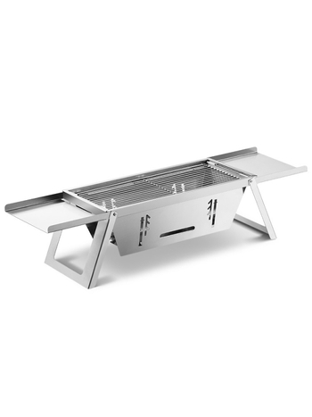 Εξωτερικός φούρνος μπάρμπεκιου από ανοξείδωτο χάλυβα, φορητός, πτυσσόμενος φούρνος μπάρμπεκιου με παχύρρευστα κάρβουνα, οικιακή μικρή εστία ψησίματος με άνθρακα