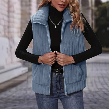 Euroopa ja Ameerika Ühendriikide piiriülene Amazoni uus sügis- ja talvemoe plahvatuslik kardigan temperament daamide plush-ruuduline vest mantel naistele