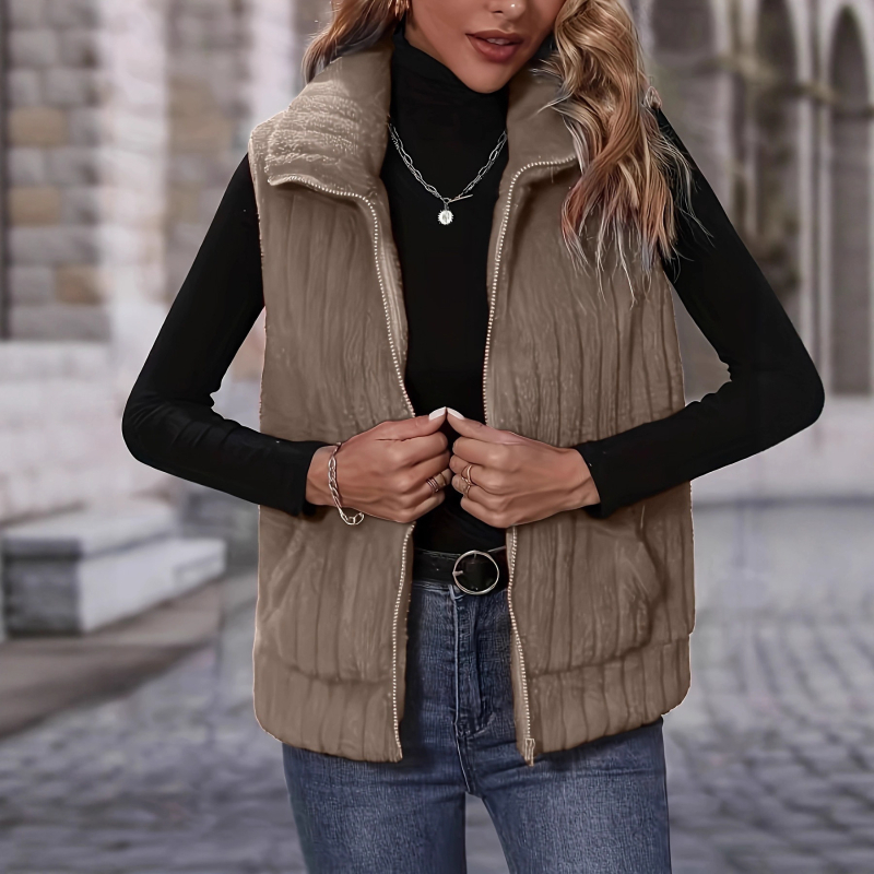 Euroopa ja Ameerika Ühendriikide piiriülene Amazoni uus sügis- ja talvemoe plahvatuslik kardigan temperament daamide plush-ruuduline vest mantel naistele