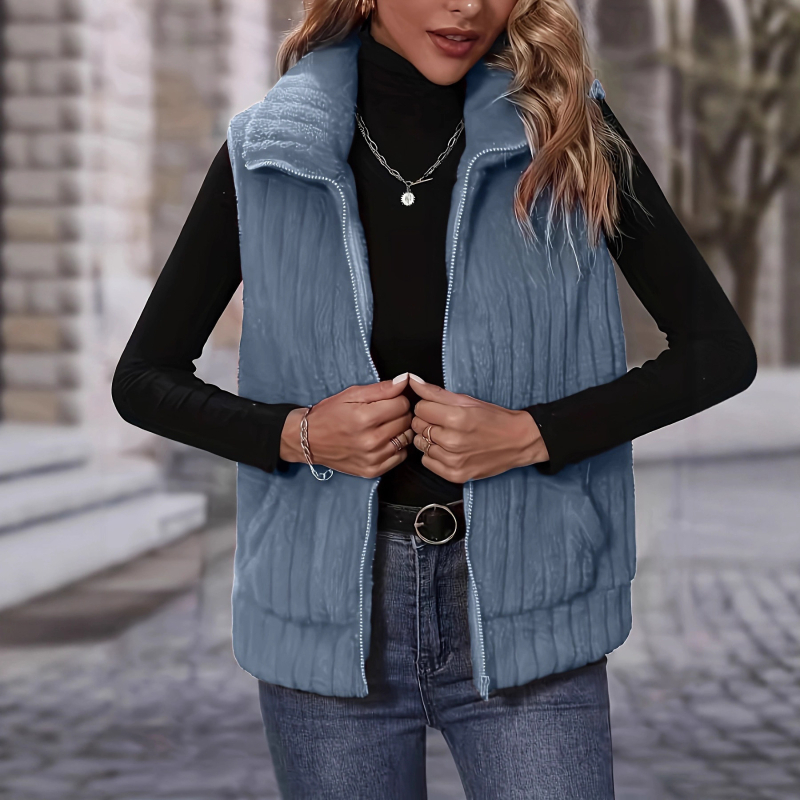 Euroopa ja Ameerika Ühendriikide piiriülene Amazoni uus sügis- ja talvemoe plahvatuslik kardigan temperament daamide plush-ruuduline vest mantel naistele