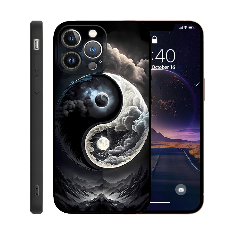 Tai Chi diagramm sobib Apple 17Promax sirge servaga Rubiku kuubiku TPU mobiiltelefoni ümbrisele 15Pro14 Bagua kohandatud kohaletoimetamine 13