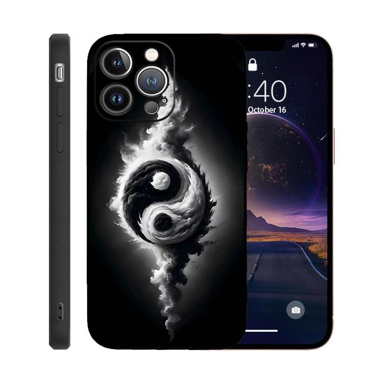 Tai Chi diagramm sobib Apple 17Promax sirge servaga Rubiku kuubiku TPU mobiiltelefoni ümbrisele 15Pro14 Bagua kohandatud kohaletoimetamine 13