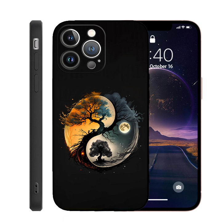 Tai Chi diagramm sobib Apple 17Promax sirge servaga Rubiku kuubiku TPU mobiiltelefoni ümbrisele 15Pro14 Bagua kohandatud kohaletoimetamine 13