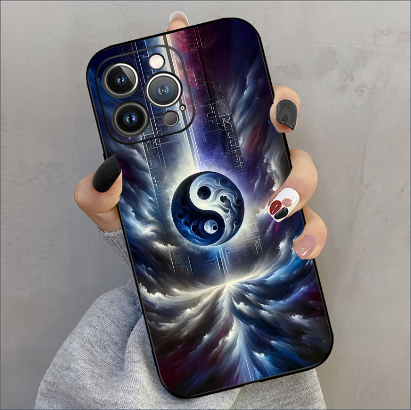 Tai Chi diagramm sobib Apple 17Promax sirge servaga Rubiku kuubiku TPU mobiiltelefoni ümbrisele 15Pro14 Bagua kohandatud kohaletoimetamine 13