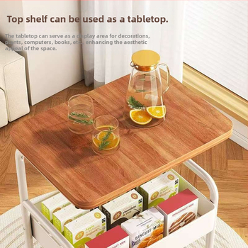 Διασυνοριακό κινητό οικιακό πολυστρωματικό σαλόνι από ανθρακούχο χάλυβα, καρότσι αποθήκευσης σνακ με επιτραπέζιο πίνακα, μικρό καρότσι αποθήκευσης