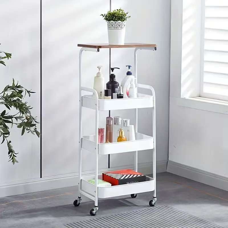 Piiriülene teisaldatav majapidamises kasutatav mitmekihiline elutuba, süsinikterasest suupistete hoiuriiul, hoiukäru lauaplaadiga, väike käru hoiuriiul