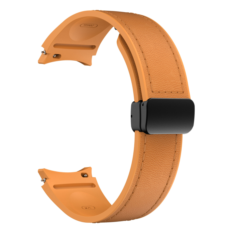 Sobib Samsung Galaxy Watch 6/5/4 nahk-silikoonist magnetpandlaga 20 mm nutikellale