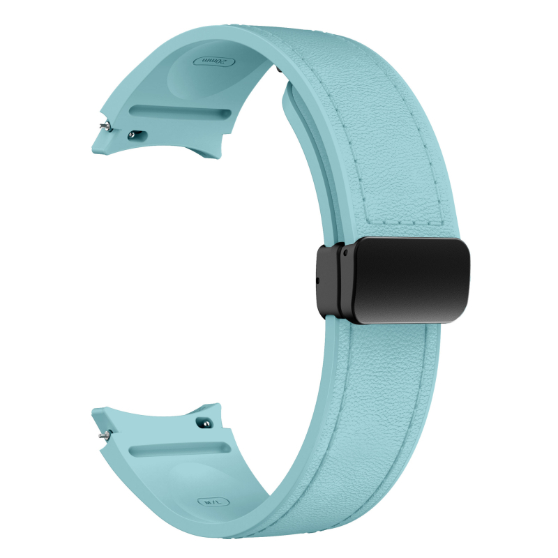 Sobib Samsung Galaxy Watch 6/5/4 nahk-silikoonist magnetpandlaga 20 mm nutikellale