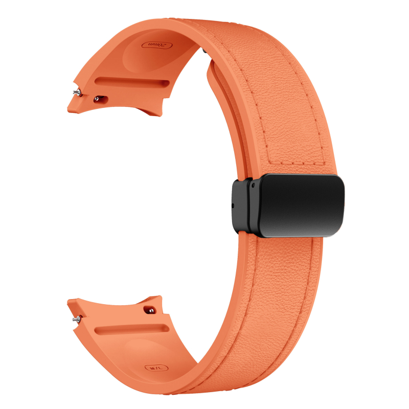 Sobib Samsung Galaxy Watch 6/5/4 nahk-silikoonist magnetpandlaga 20 mm nutikellale