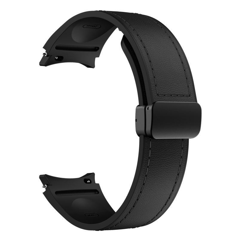 Sobib Samsung Galaxy Watch 6/5/4 nahk-silikoonist magnetpandlaga 20 mm nutikellale