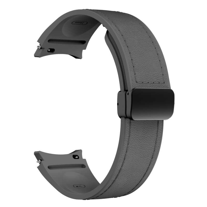 Sobib Samsung Galaxy Watch 6/5/4 nahk-silikoonist magnetpandlaga 20 mm nutikellale