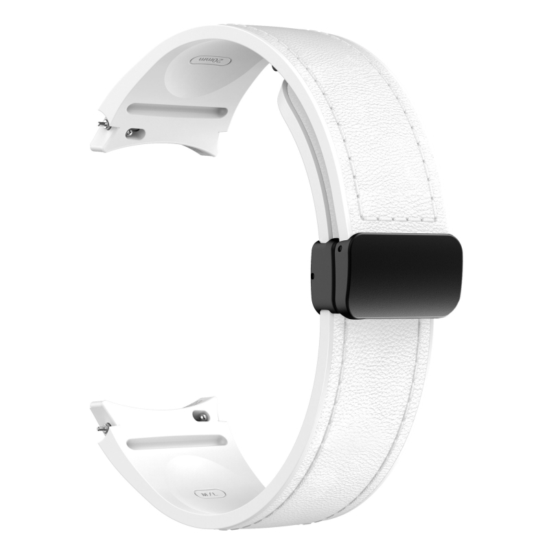 Sobib Samsung Galaxy Watch 6/5/4 nahk-silikoonist magnetpandlaga 20 mm nutikellale