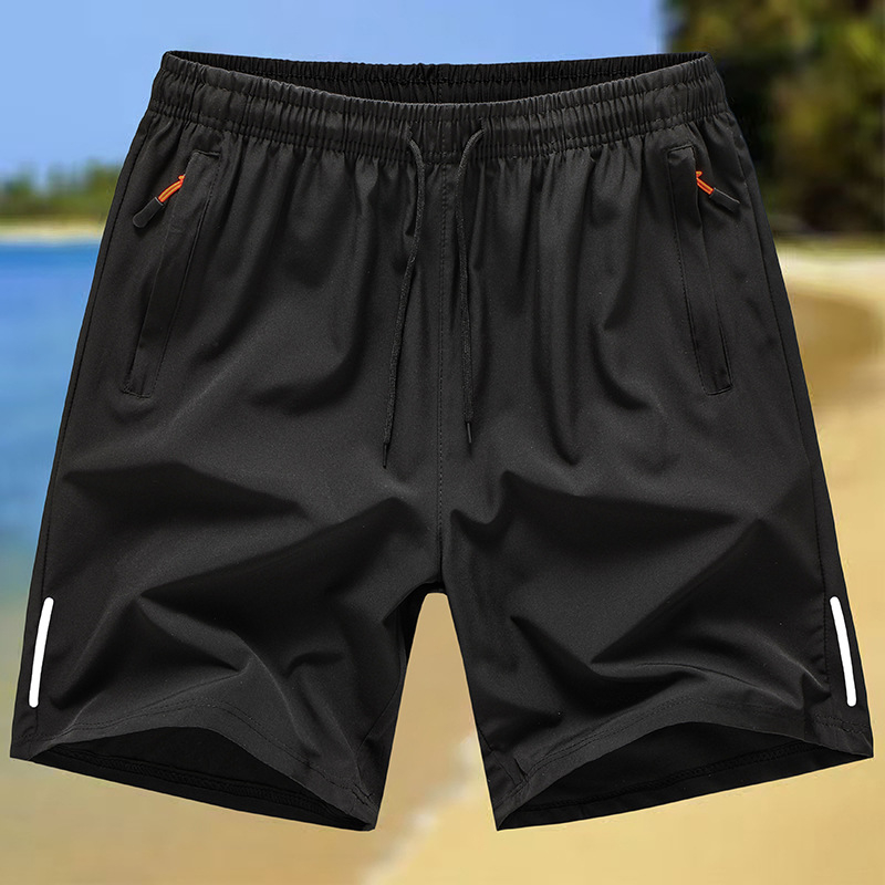 Piiriülesed suvised õhukesed meeste lühikesed püksid, kiiresti kuivavad, jääsiidist, hingavad, vabaaja ja lahtised, õues kasutamiseks mõeldud spordi- ja rannapüksid