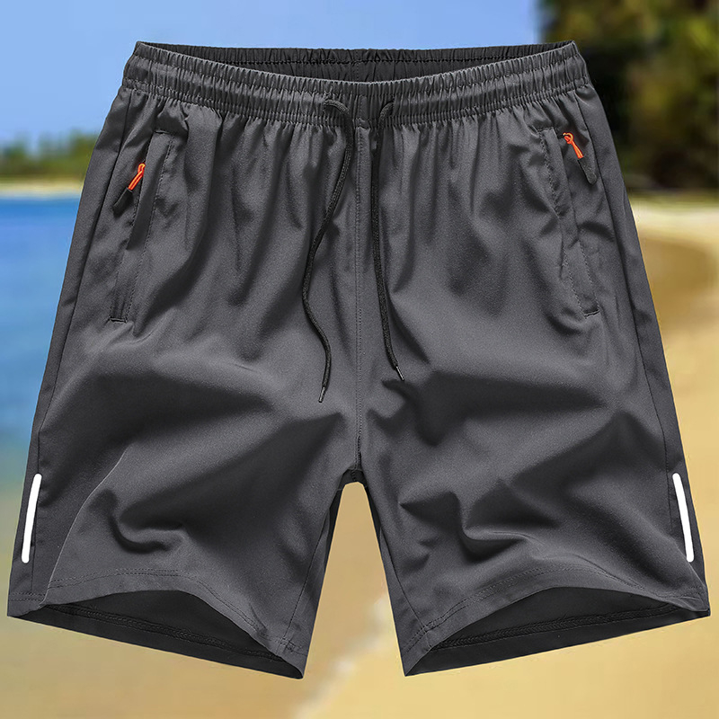 Piiriülesed suvised õhukesed meeste lühikesed püksid, kiiresti kuivavad, jääsiidist, hingavad, vabaaja ja lahtised, õues kasutamiseks mõeldud spordi- ja rannapüksid